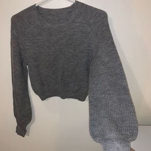 Knitted crew neck sweatshirt